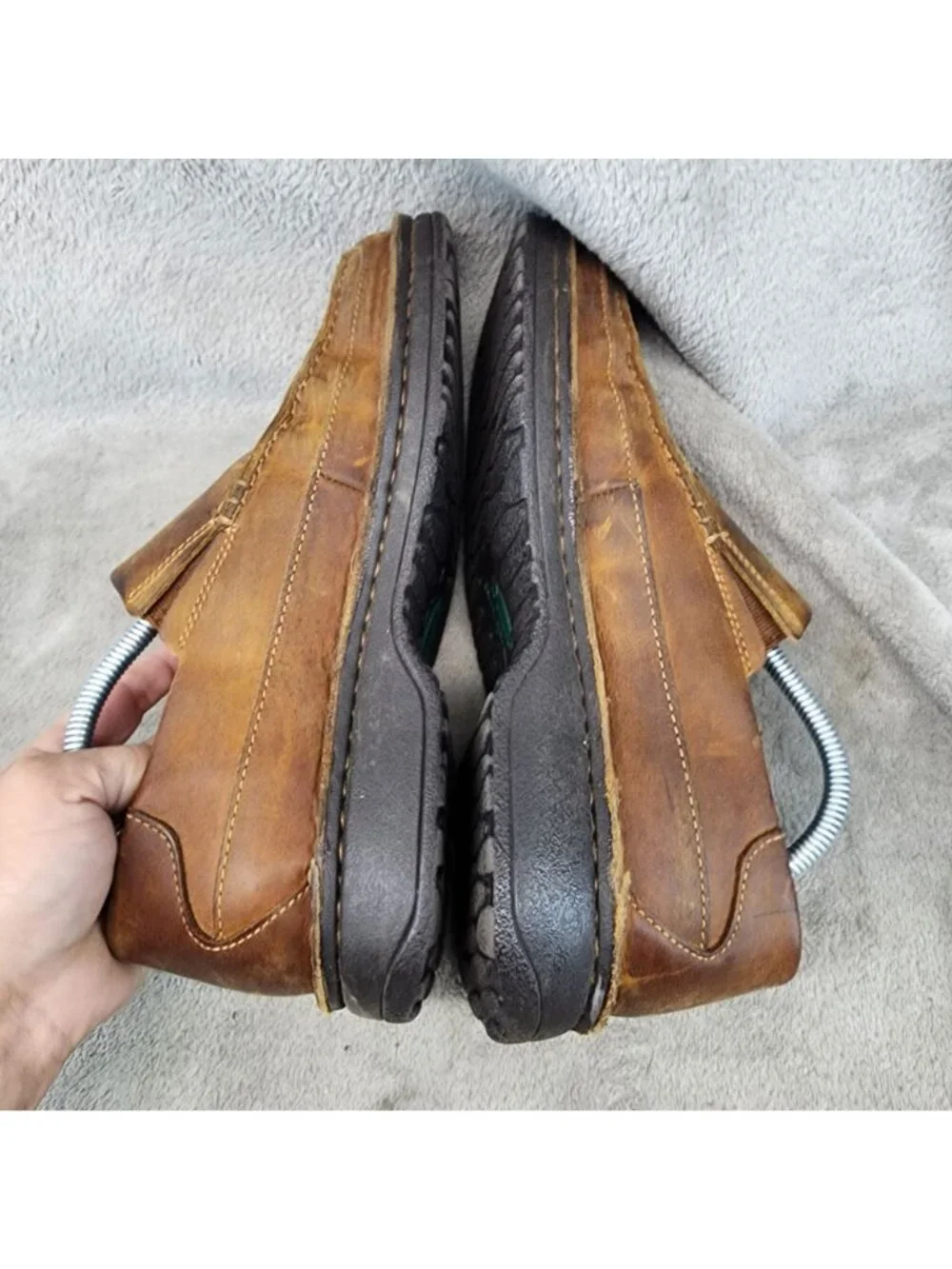 Clarks Shoes Mens Size 9 Brown Leather Senator Slip On Loafers *Read*